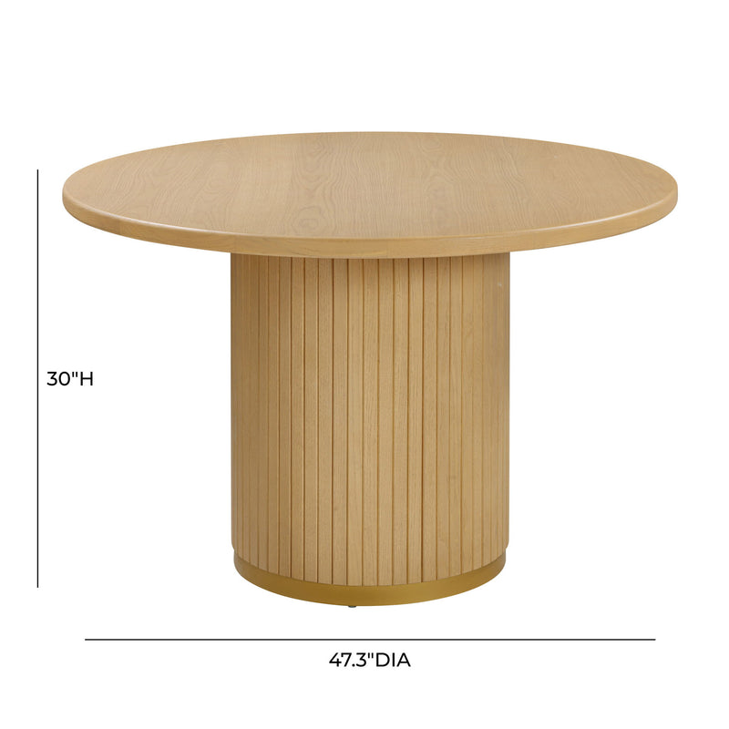 Chelsea - Ash Wood Round Dining Table - R&R Furniture Gallery (Fountain Valley, CA)