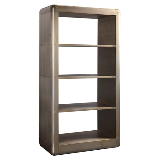 Jennavieve - Bookcase - Gold Aluminum - R&R Furniture Gallery (Fountain Valley, CA)