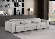 1224 - 5-Piece Modular Power Reclining Sofa In With 3 Power Recliners & Power Headrests - R&R Furniture Gallery (Fountain Valley, CA)