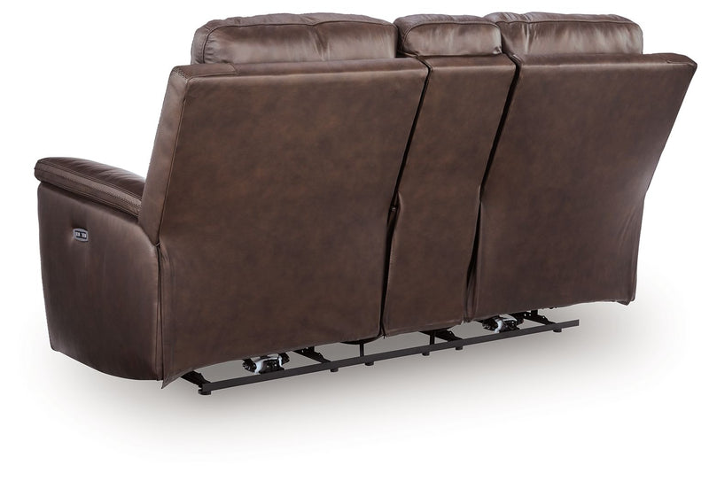 Bleckley - Power Reclining Loveseat With Console / Adjustable Headrest - R&R Furniture Gallery (Fountain Valley, CA)