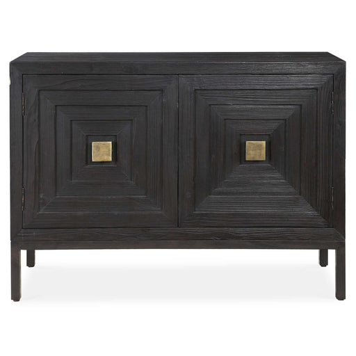 Uttermost Aiken accent cabinet with wood finish, featuring sleek design and storage drawers, ideal for modern home decor.