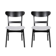 Mid Century Dining Chairs With Cushioned Seats And Wood Frame (Set of 2) - R&R Furniture Gallery (Fountain Valley, CA)