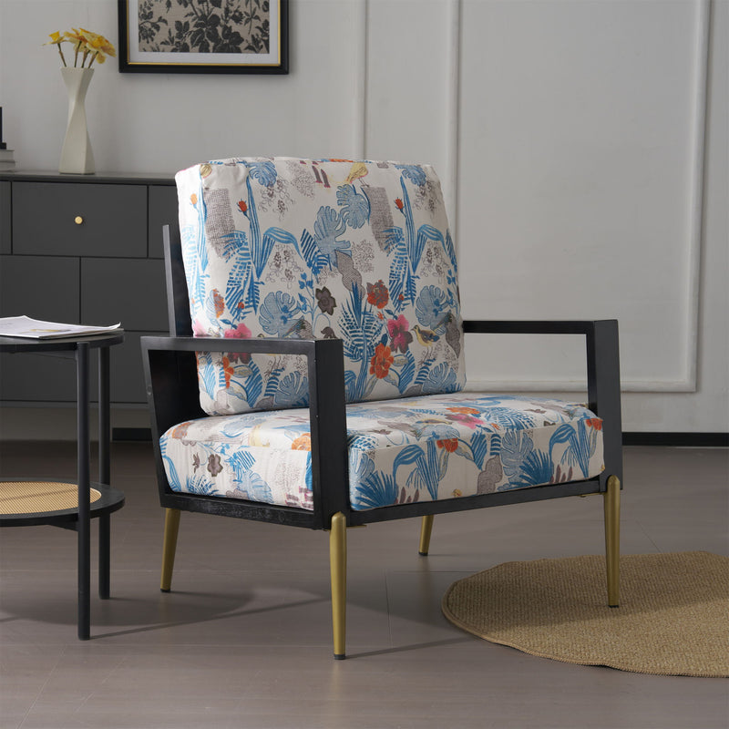 Modern Armchair With Solid Wood Frame