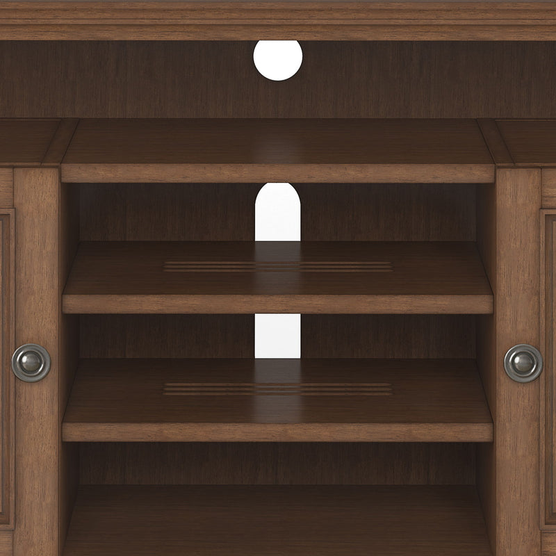 Amherst - TV Media Stand - Rustic Natural Aged Brown - R&R Furniture Gallery (Fountain Valley, CA)
