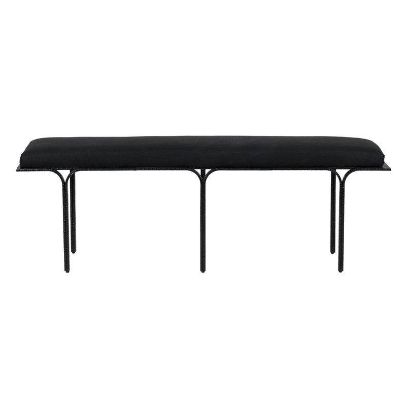 Bryn - Linen Bench - Black - R&R Furniture Gallery (Fountain Valley, CA)