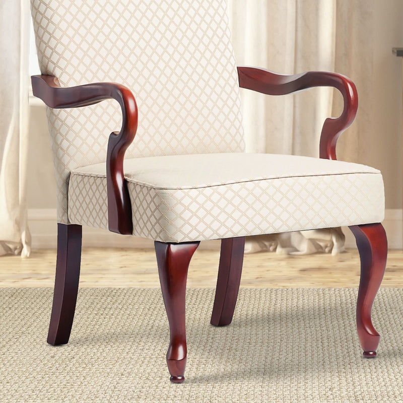 Delaney - Elegant Gooseneck Arm Chair With High Back - R&R Furniture Gallery (Fountain Valley, CA)
