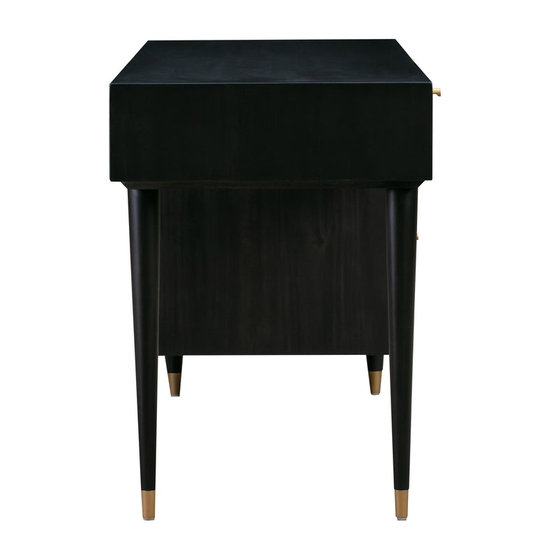 TOV Furniture Sierra writing desk with a sleek wooden surface and modern design, suitable for home or office workspace.