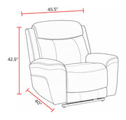 Parker Living Callahan power lift recliner with heat and massage features, upholstered in plush fabric, showing the chair in a reclined position.