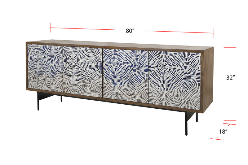 Crossings - Console - Coconut Shell - R&R Furniture Gallery (Fountain Valley, CA)