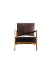 Open Framed Armchair With Cushioning Brown - Dark Brown - R&R Furniture Gallery (Fountain Valley, CA)