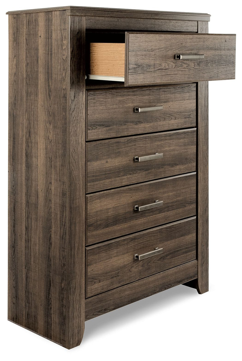 Juararo - Five Drawer Chest - Dark Brown - R&R Furniture Gallery (Fountain Valley, CA)