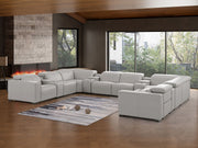 1208 - 12 Piece U Shaped Leather Sectional With 4 Power Recliners & Power Headrest - R&R Furniture Gallery (Fountain Valley, CA)