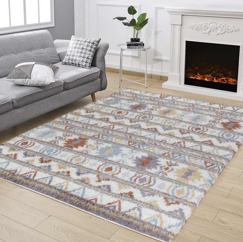 Loft Shag - 7'10" X 9'10" Shaggy Area Rug - Multi, Polypropylene - R&R Furniture Gallery (Fountain Valley, CA)