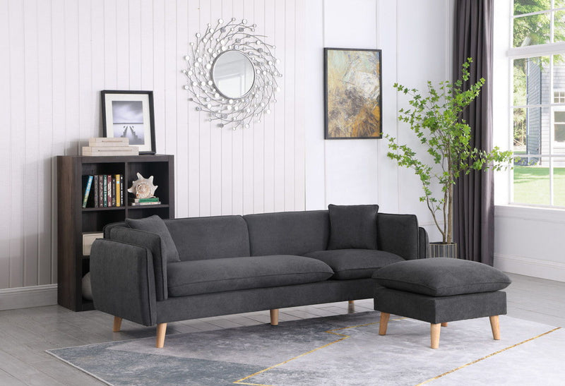 Brayden - Fabric Sectional Sofa Chaise - R&R Furniture Gallery (Fountain Valley, CA)