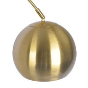 Oasis - Long Arm Gold Adjustable Floor Lamp With Round Marble Base - Gold / White Marble - R&R Furniture Gallery (Fountain Valley, CA)