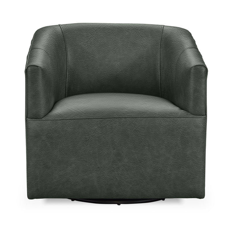 Classic Home Vernon swivel chair with a plush upholstered seat, wooden legs, and a modern design for comfortable seating.