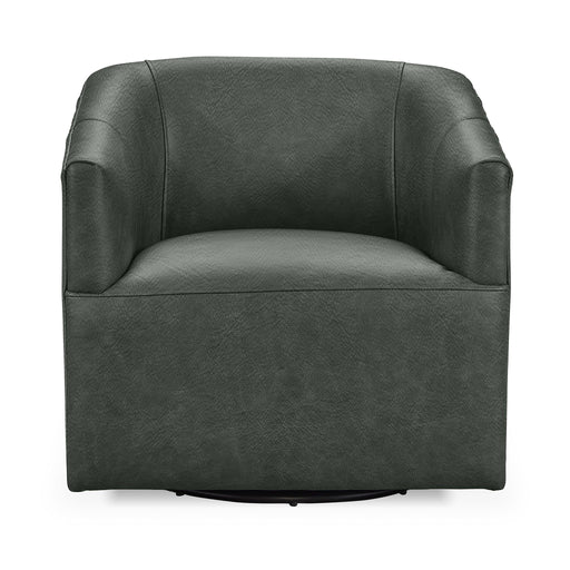 Classic Home Vernon swivel chair with a plush upholstered seat, wooden legs, and a modern design for comfortable seating.