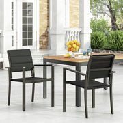Baird - Outdoor Mesh And Aluminum Dining Chairs - Black - R&R Furniture Gallery (Fountain Valley, CA)