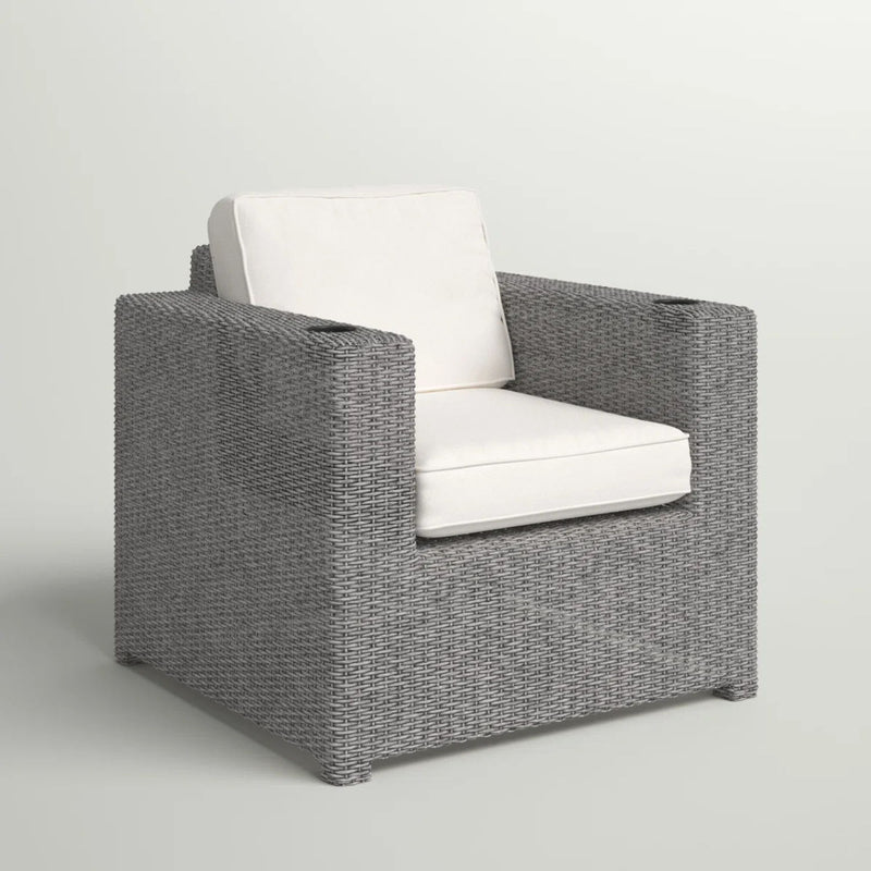 Aviara - Outdoor Club Chair Timeless Comfort With Plush Cushions - Gray Mix - R&R Furniture Gallery (Fountain Valley, CA)