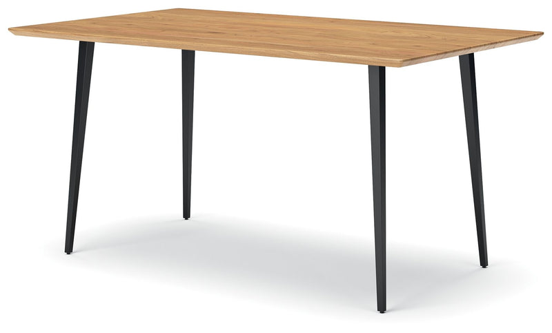 Gretlynn - Rectangular Dining Room Table - Black / Natural - R&R Furniture Gallery (Fountain Valley, CA)