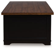 Wildenauer - Lift Top Cocktail Table - Brown / Black - R&R Furniture Gallery (Fountain Valley, CA)