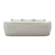 Scotts Square - Sofa - Cornsilk / Light Champagne - R&R Furniture Gallery (Fountain Valley, CA)