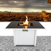 Powdercoated fire pit with top from LSI Patio Furniture, showcasing a sturdy metal outdoor fire pit with protective top.