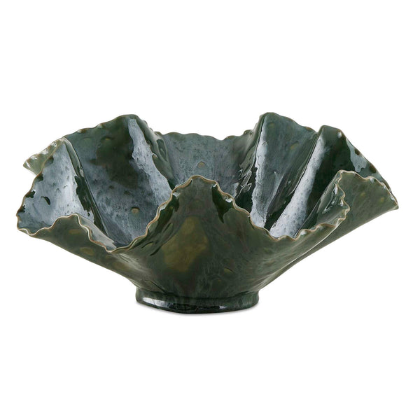 Verdant Bloom - Outdoor Bowl - Emerald Green