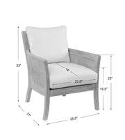 Uttermost Encore Natural Armchair in white with plush upholstery and modern design, showcasing a stylish and comfortable seating option.
