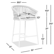 Maiden - Patio Counter Stool Sunproof Olefin (Set of 2) - R&R Furniture Gallery (Fountain Valley, CA)