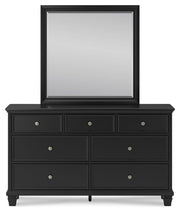 Lanolee - Dresser And Mirror - Black - R&R Furniture Gallery (Fountain Valley, CA)