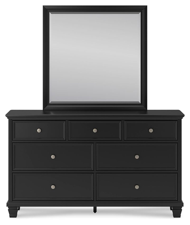 Lanolee - Dresser And Mirror - Black - R&R Furniture Gallery (Fountain Valley, CA)