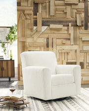 Herstow - Swivel Glider Accent Chair - R&R Furniture Gallery (Fountain Valley, CA)