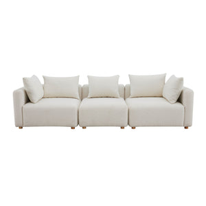 Hangover - Boucle Fabric Sofa - Cream - R&R Furniture Gallery (Fountain Valley, CA)