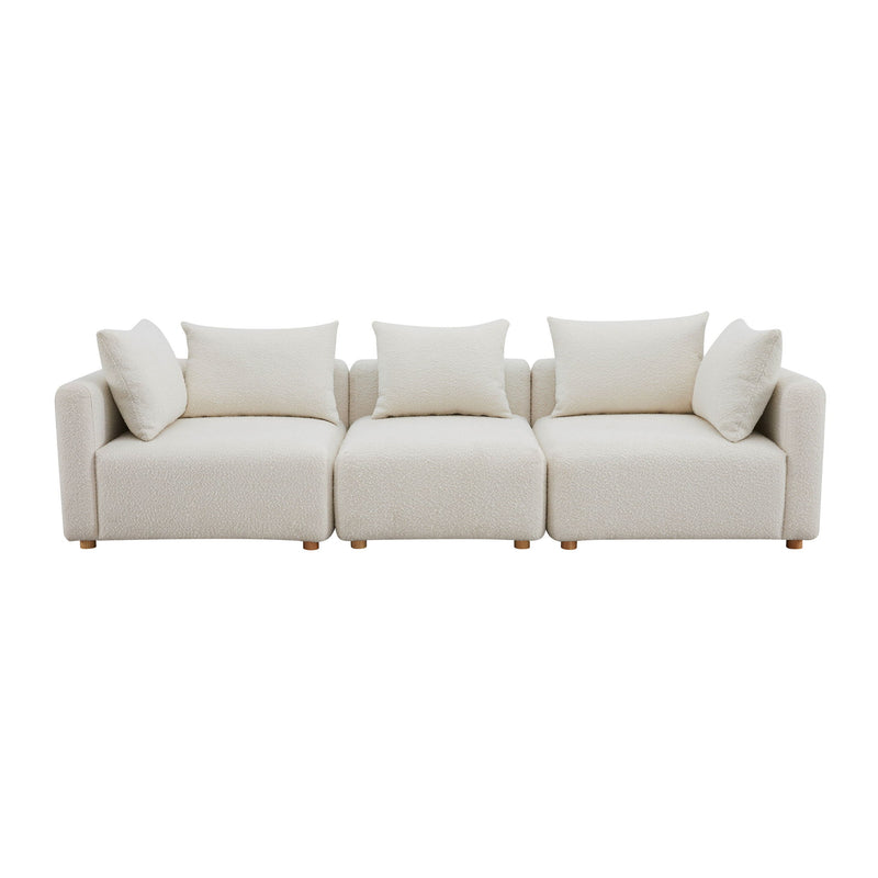 Hangover - Boucle Fabric Sofa - Cream - R&R Furniture Gallery (Fountain Valley, CA)