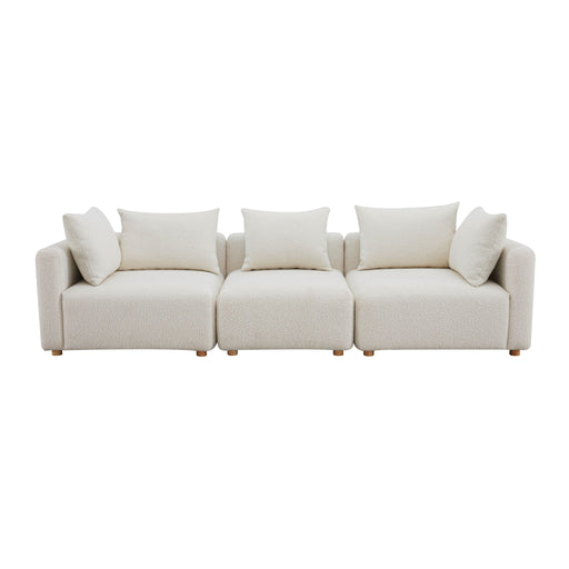 Hangover - Boucle Fabric Sofa - Cream - R&R Furniture Gallery (Fountain Valley, CA)