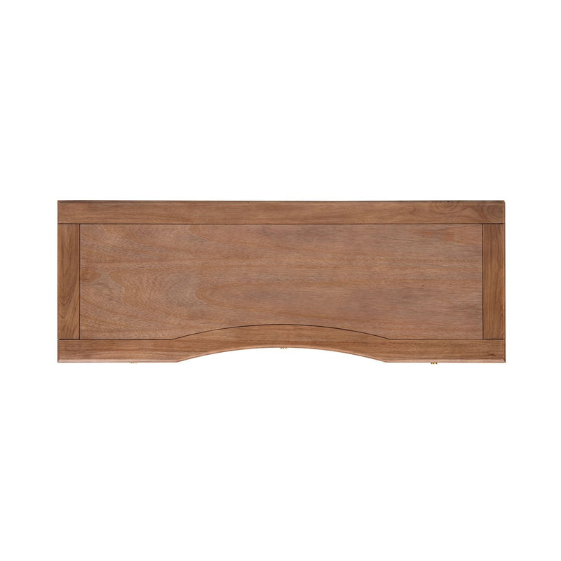 Brown Jennifer Taylor Home Dauphin 3 Drawer Executive Desk with sleek wooden finish and spacious work surface.