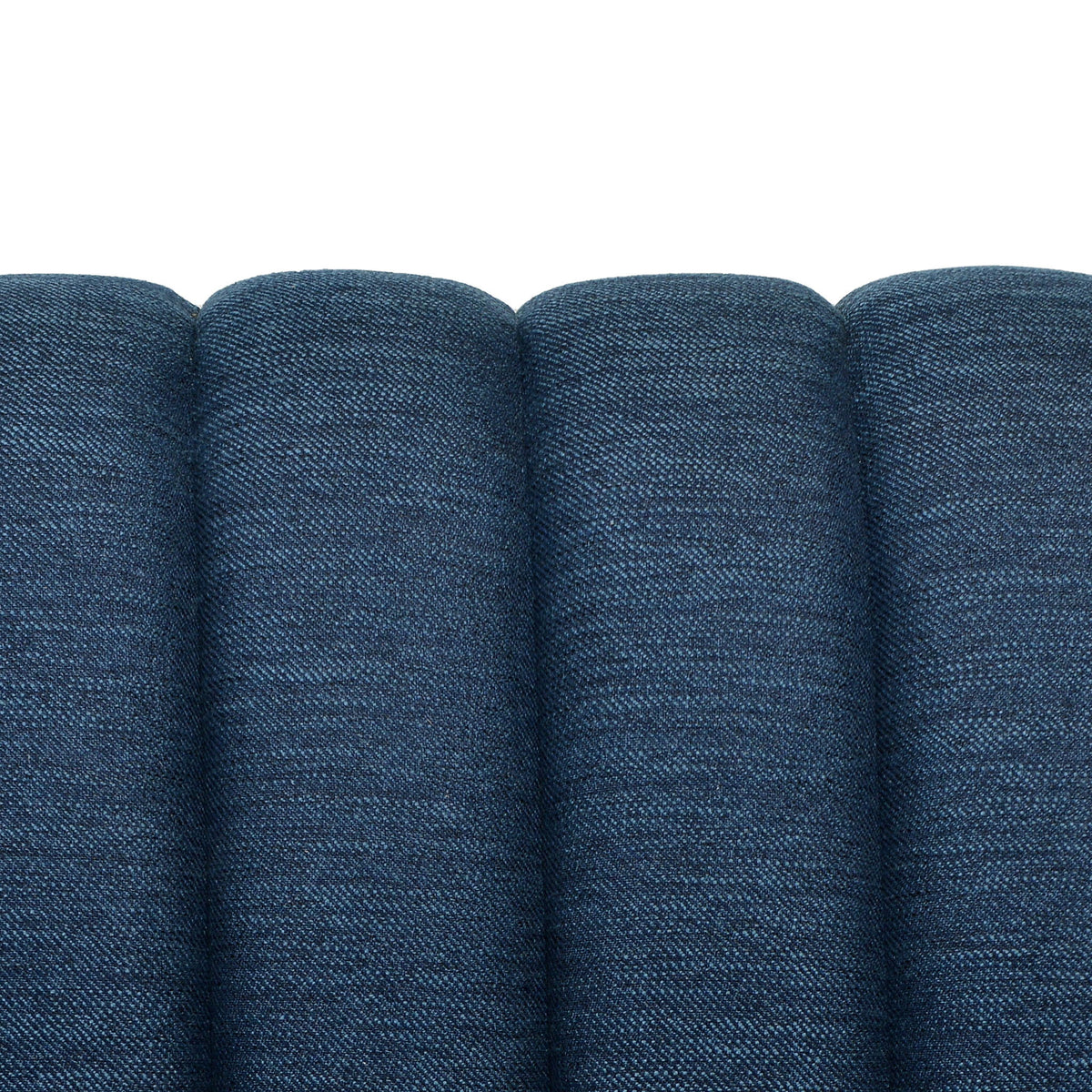 Contemporary 3 Seater Sofa With Button Tufted Design - Navy Blue