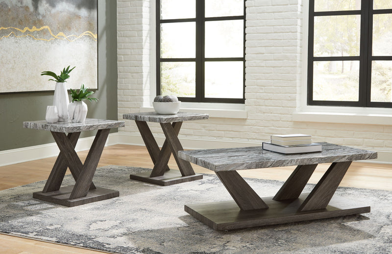 Bensonale - Occasional Table Set (Set of 3) - Brown / Gray - R&R Furniture Gallery (Fountain Valley, CA)