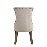 Gabrian - Side Chair (Set of 2) - Two-Tone Beige Fabric & Reclaimed Gray - R&R Furniture Gallery (Fountain Valley, CA)