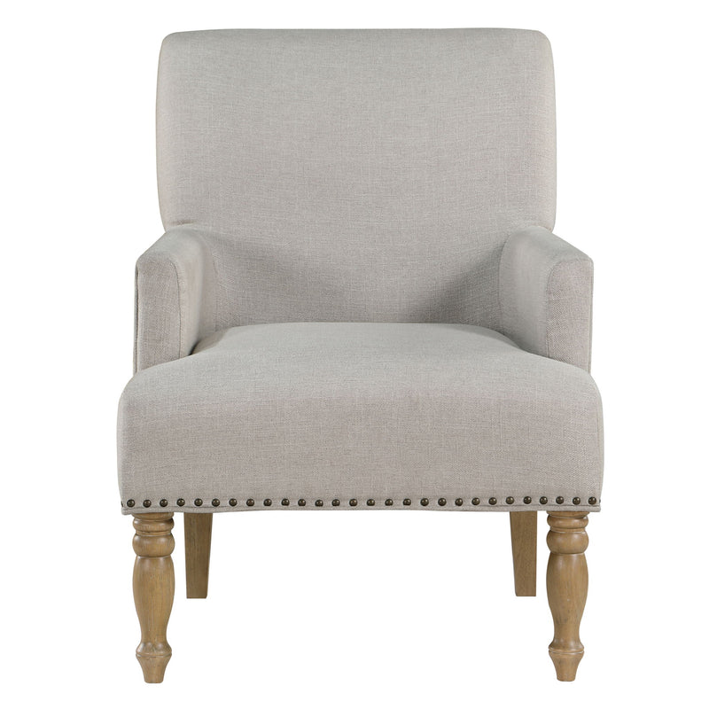 Alice - Upholstered Arm Chair With Nailheads - Beige - R&R Furniture Gallery (Fountain Valley, CA)
