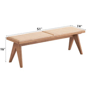 Velentina - Bench - Rattan & Natural - R&R Furniture Gallery (Fountain Valley, CA)