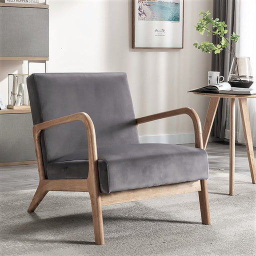 Classic Mid-Century Modern Accent Chairs, Open Framed Armchair With Cushioning - R&R Furniture Gallery (Fountain Valley, CA)