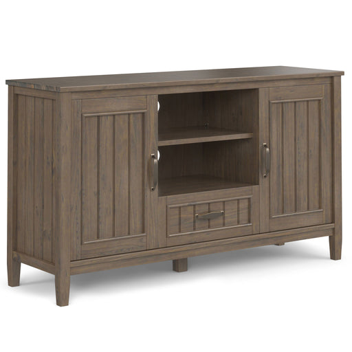 Lev - TV Media Stand - Smoky Brown - R&R Furniture Gallery (Fountain Valley, CA)
