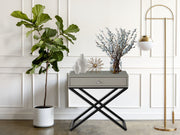Koda - End Side Table Nightstand, Drawer And Cross Base - R&R Furniture Gallery (Fountain Valley, CA)