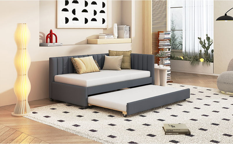 Upholstered Daybed, Sofa Bed Frame, No Box Spring Needed - R&R Furniture Gallery (Fountain Valley, CA)