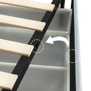 Anda - Boucle Upholstered Platform Bed With Patented Drawers Storage - Ivory - R&R Furniture Gallery (Fountain Valley, CA)