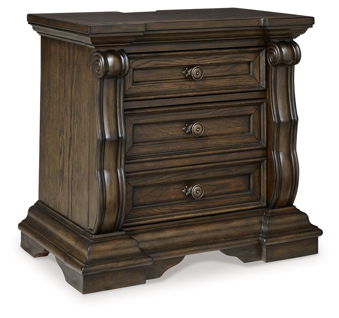 Maylee - Three Drawer Night Stand - Dark Brown - R&R Furniture Gallery (Fountain Valley, CA)