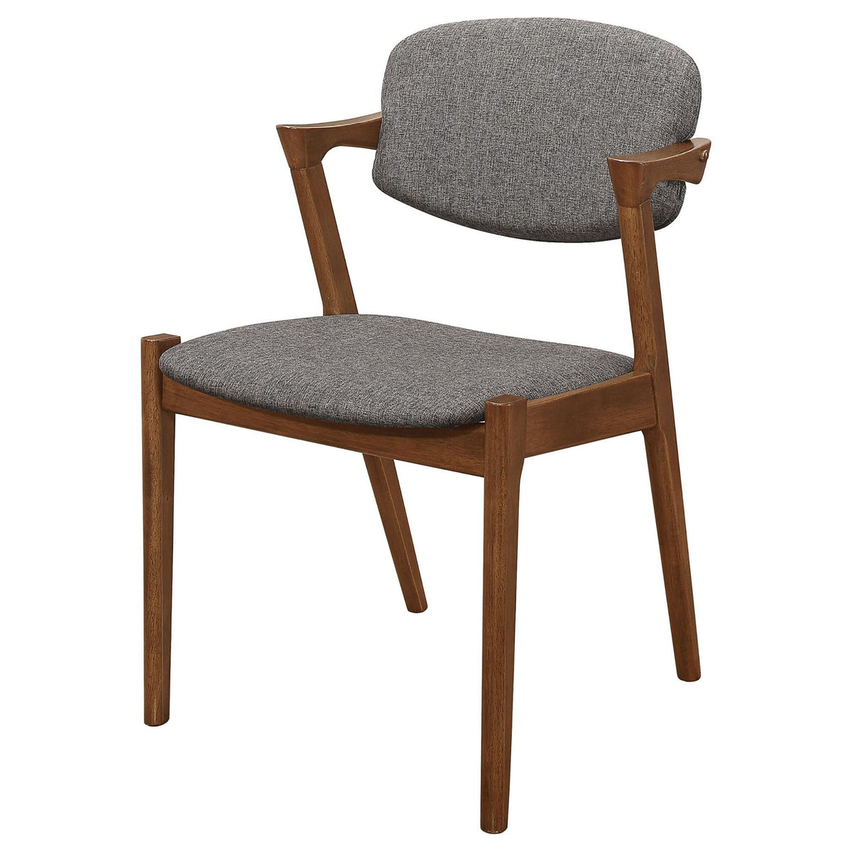 Modern Dining Chair And Zigzag Arm Design (Set of 2)
