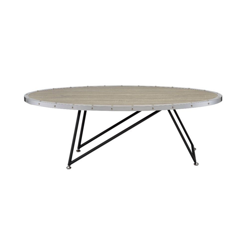 Allis - Coffee Table - Weathered Gray Oak & Metal - R&R Furniture Gallery (Fountain Valley, CA)